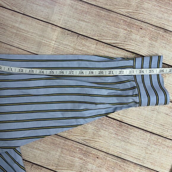 Tommy Bahama Jeans Striped Shirt XXL Blue Yellow Island Modern Fit Button Down - Picture 4 of 10